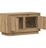 VidaXL TV-kast artisanaal eikenkleurig 80 x 35 x 45 cm Bewerkt hout