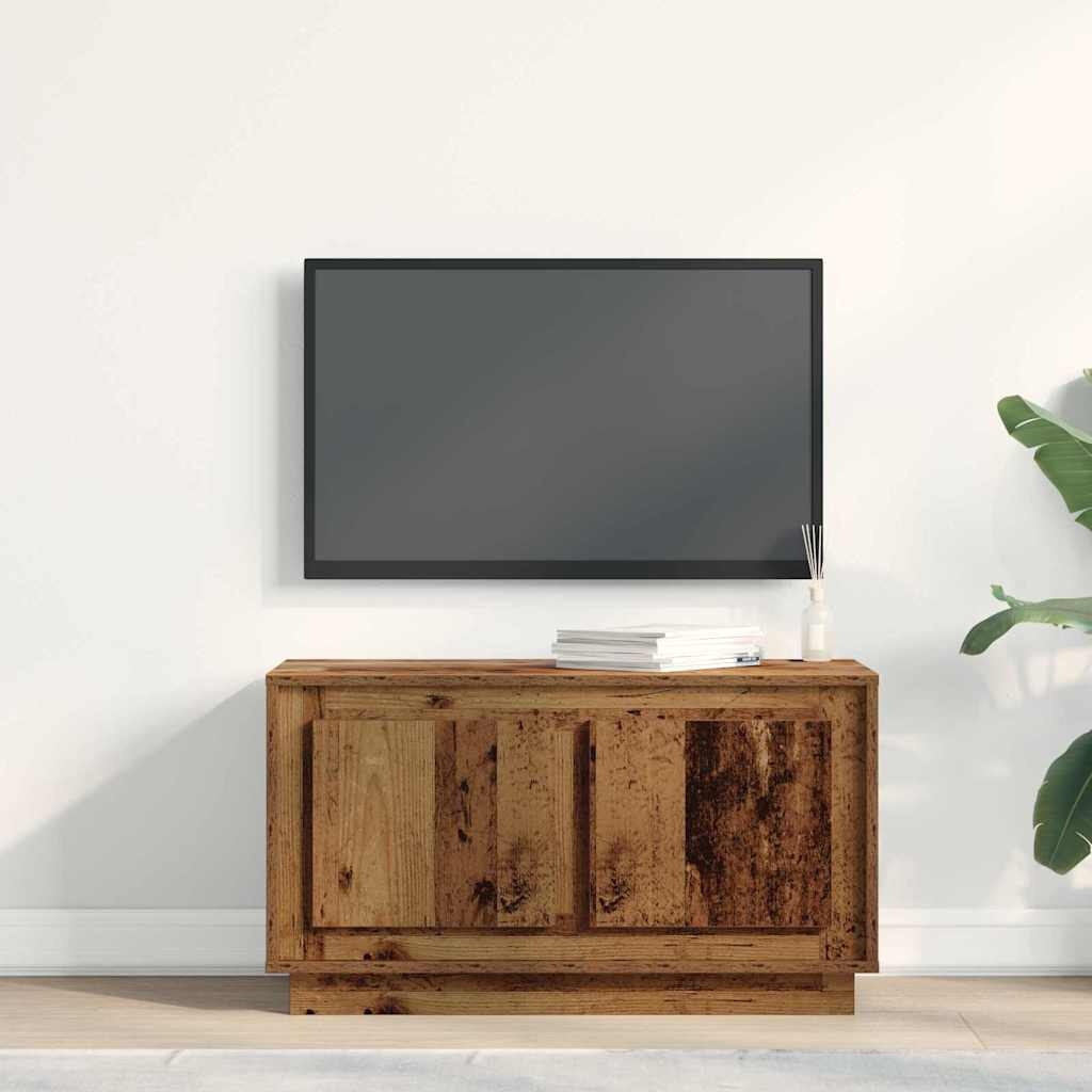 VidaXL TV-kast Oud hout 80 x 35 x 45 cm Bewerkt hout
