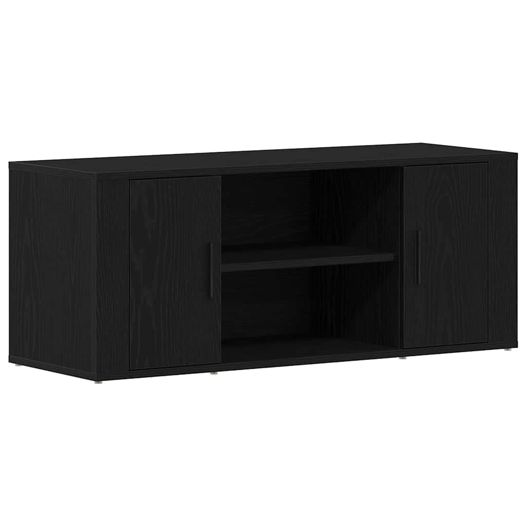 VidaXL TV Kast Zwart eiken 100 x 35 x 40 cm Bewerkt hout