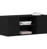 VidaXL TV Kast Zwart eiken 100 x 35 x 40 cm Bewerkt hout