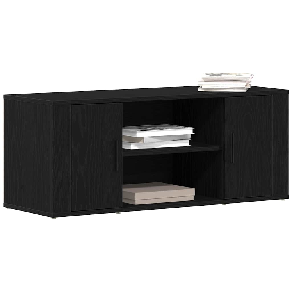 VidaXL TV Kast Zwart eiken 100 x 35 x 40 cm Bewerkt hout