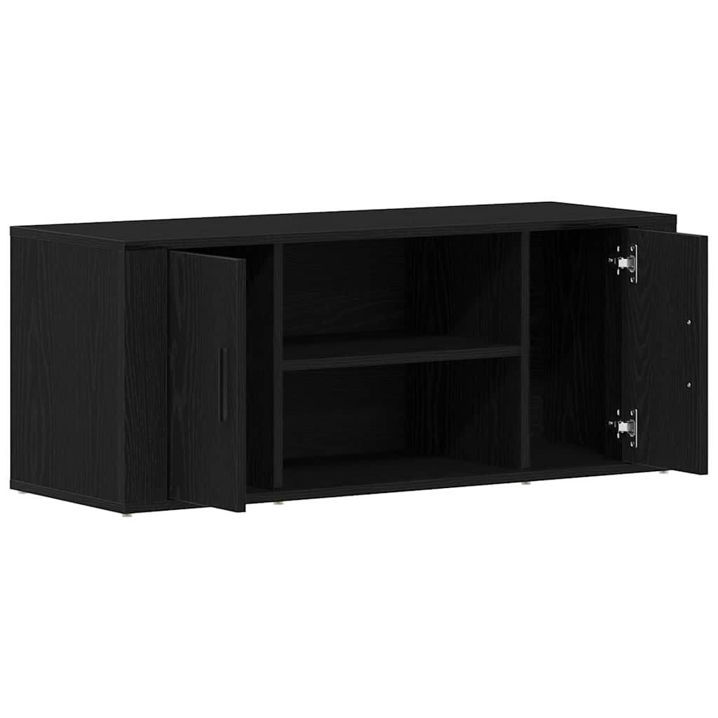 VidaXL TV Kast Zwart eiken 100 x 35 x 40 cm Bewerkt hout
