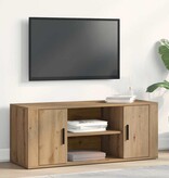 VidaXL TV Kast artisanaal eikenkleurig 100 x 35 x 40 cm Bewerkt hout