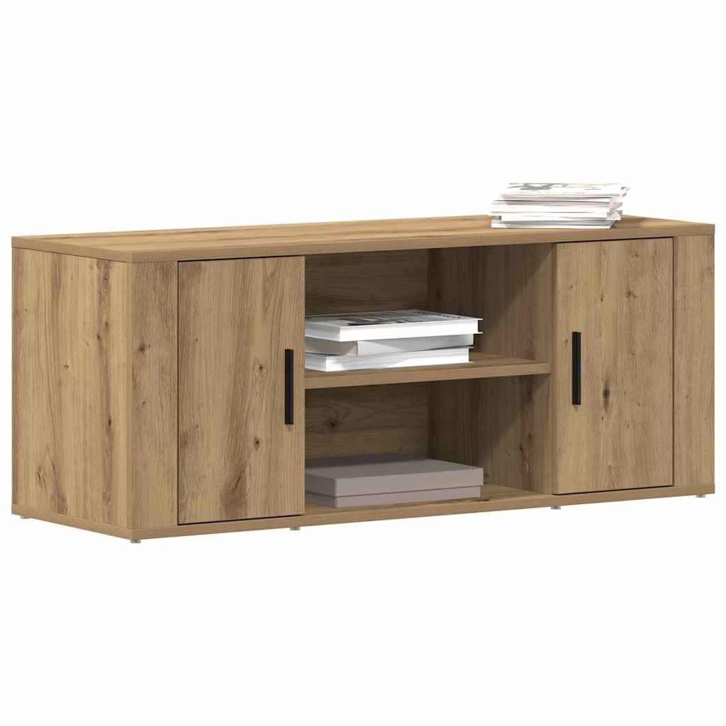 VidaXL TV Kast artisanaal eikenkleurig 100 x 35 x 40 cm Bewerkt hout