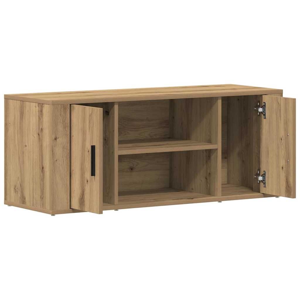 VidaXL TV Kast artisanaal eikenkleurig 100 x 35 x 40 cm Bewerkt hout