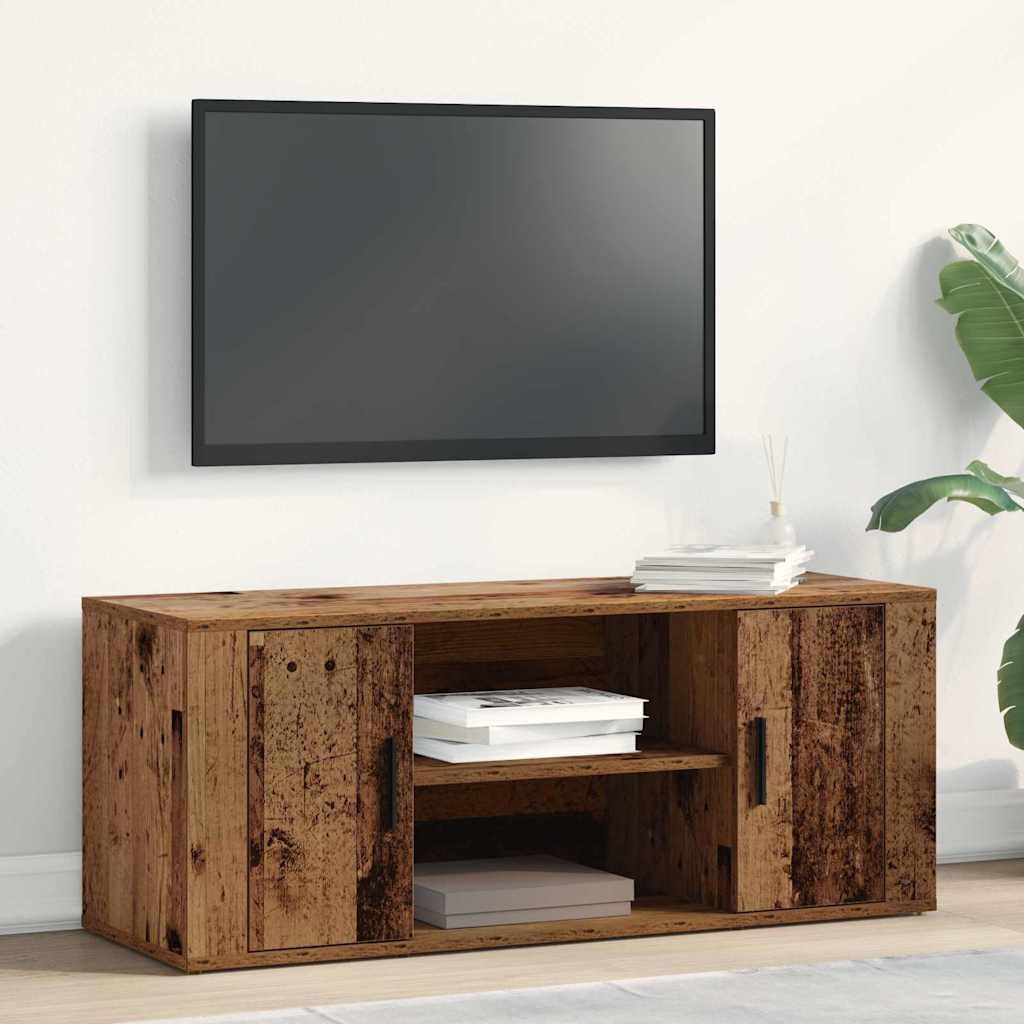 VidaXL TV Kast Oud hout 100 x 35 x 40 cm Bewerkt hout
