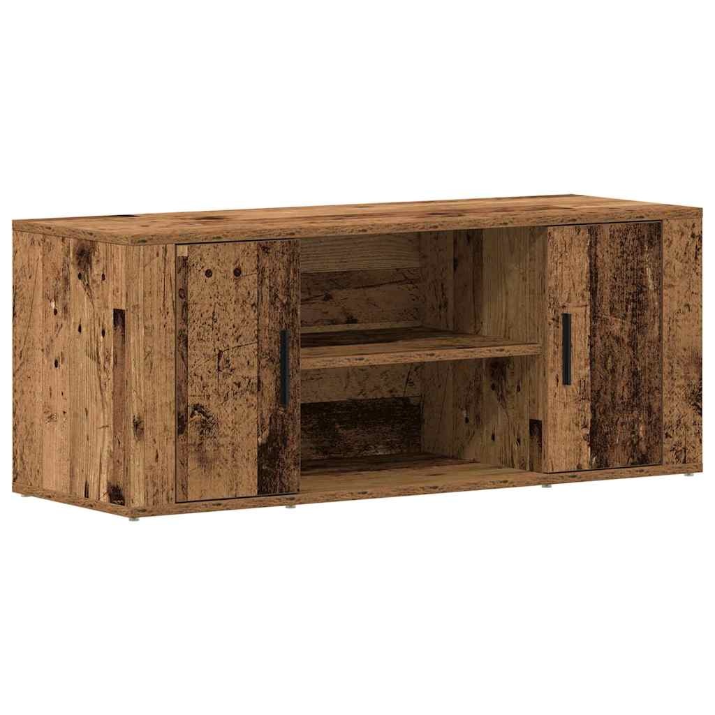 VidaXL TV Kast Oud hout 100 x 35 x 40 cm Bewerkt hout
