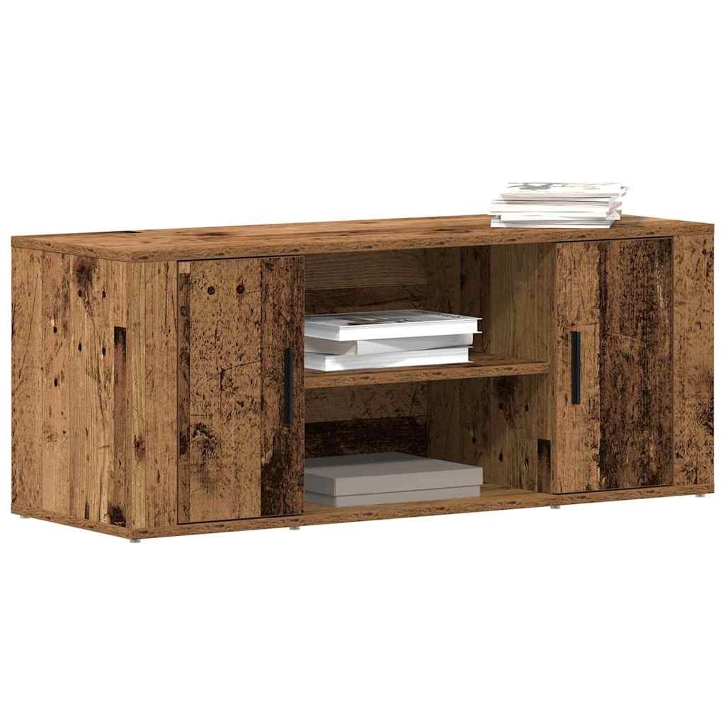 VidaXL TV Kast Oud hout 100 x 35 x 40 cm Bewerkt hout