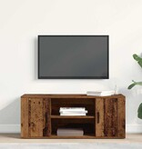 VidaXL TV Kast Oud hout 100 x 35 x 40 cm Bewerkt hout