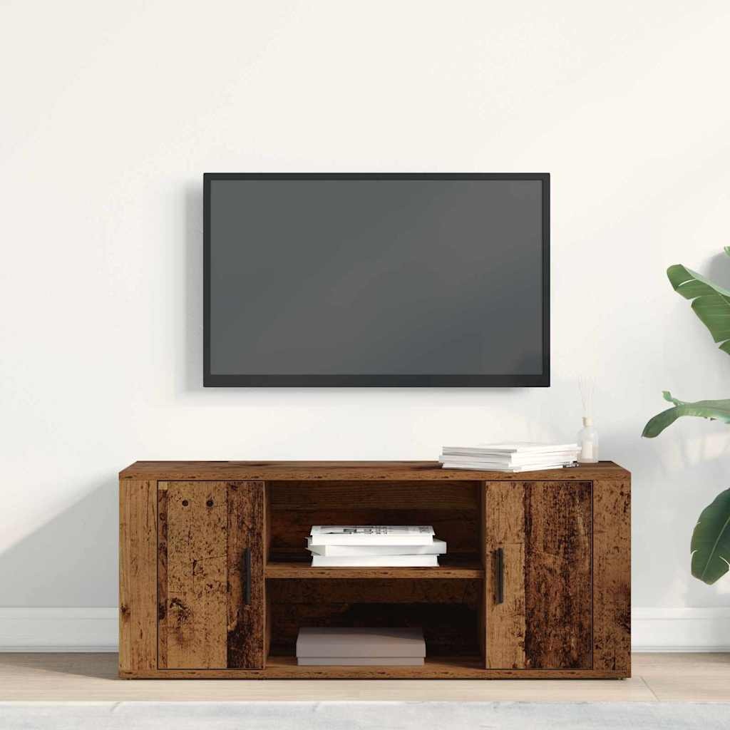 VidaXL TV Kast Oud hout 100 x 35 x 40 cm Bewerkt hout