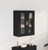 VidaXL Wandkast Wandgemonteerd Zwart eiken 69.5 x 34 x 90 cm