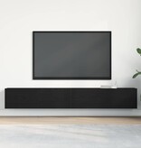 VidaXL TV-kast 2 pcs Zwart 100 x 30 x 30 cm Bewerkt hout