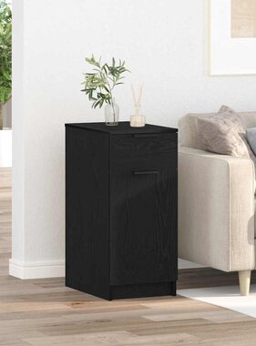 VidaXL Bureaukast Zwart eiken 33 x 50 x 75 cm Bewerkt hout