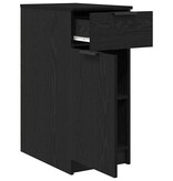 VidaXL Bureaukast Zwart eiken 33 x 50 x 75 cm Bewerkt hout