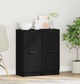 VidaXL Dressoir 2 pcs Zwart eiken 30 x 30 x 70 cm Bewerkt hout