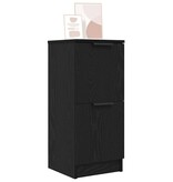 VidaXL Dressoir 2 pcs Zwart eiken 30 x 30 x 70 cm Bewerkt hout
