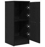 VidaXL Dressoir 2 pcs Zwart eiken 30 x 30 x 70 cm Bewerkt hout