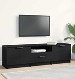 VidaXL TV-kast met lade Zwart 140 x 35 x 40 cm Bewerkt hout