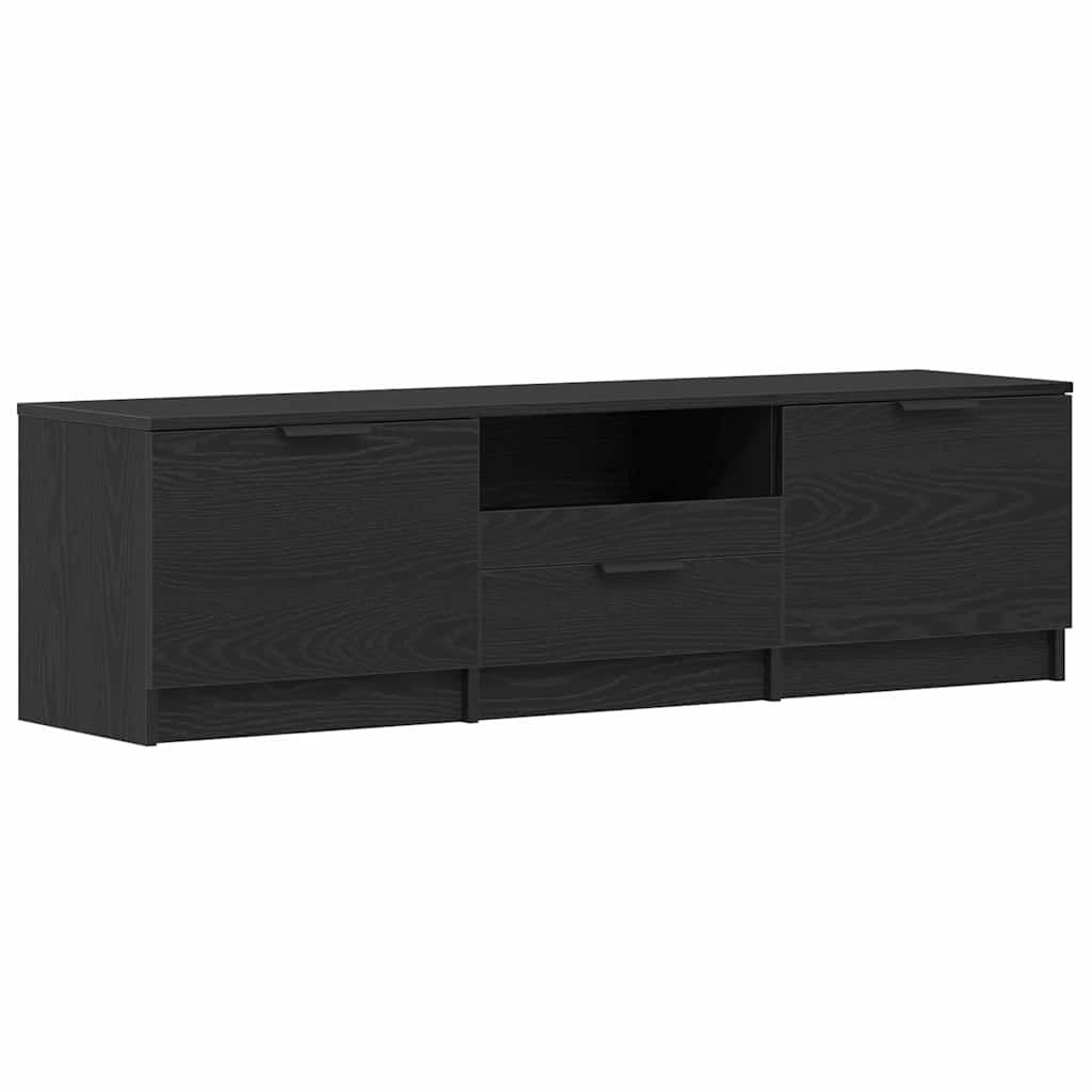 VidaXL TV-kast met lade Zwart 140 x 35 x 40 cm Bewerkt hout