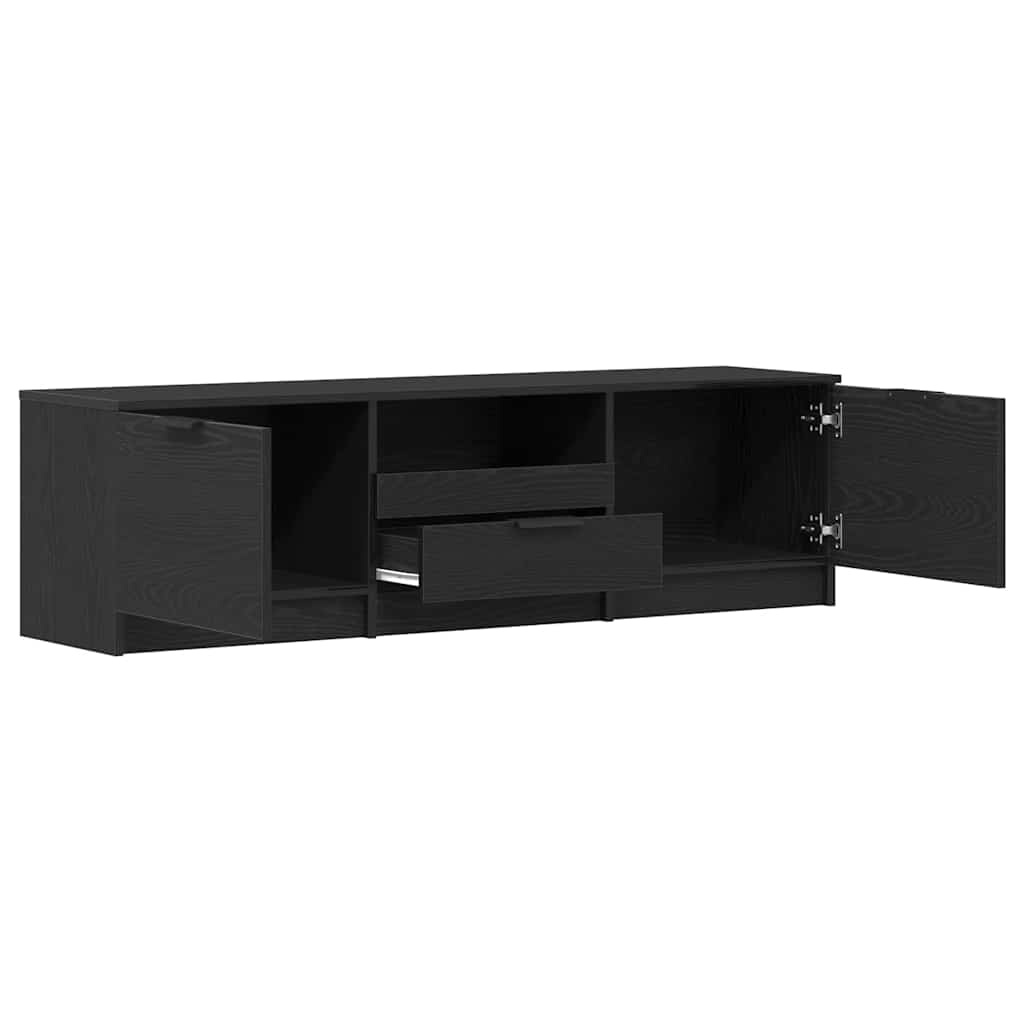 VidaXL TV-kast met lade Zwart 140 x 35 x 40 cm Bewerkt hout