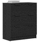 VidaXL Dressoir met lade Zwart 60 x 30 x 70 cm Bewerkt hout