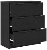 VidaXL Dressoir met lade Zwart 60 x 30 x 70 cm Bewerkt hout