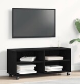 VidaXL TV-kast Zwart 90 x 35 x 35 cm Bewerkt hout