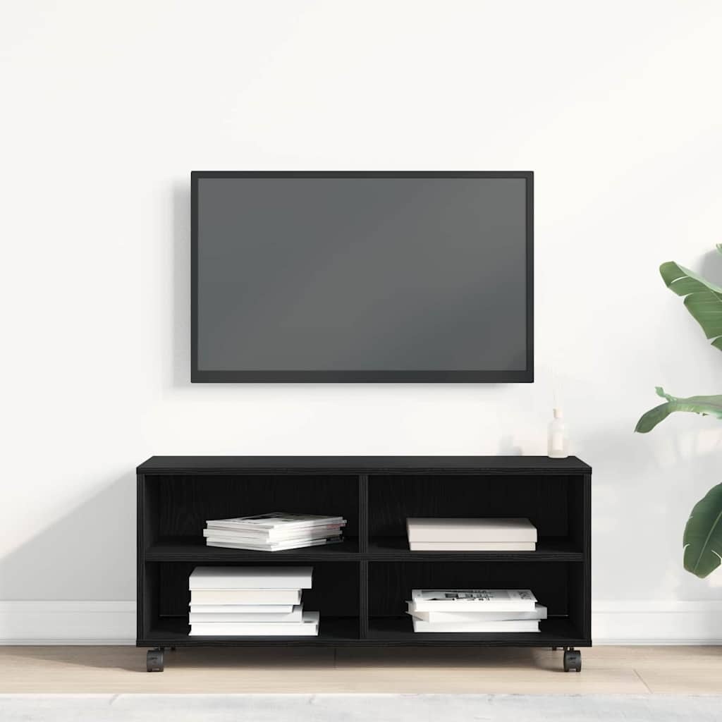 VidaXL TV-kast Zwart 90 x 35 x 35 cm Bewerkt hout