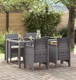 VidaXL Tuinstoel 4 pcs Lichtgrijs 53 x 49 x 85 cm PP