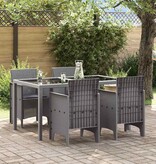 VidaXL Tuinstoel 4 pcs Lichtgrijs 53 x 49 x 85 cm PP