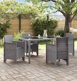 VidaXL Tuinstoel 4 pcs Lichtgrijs 53 x 49 x 85 cm PP