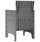 VidaXL Tuinstoel 4 pcs Lichtgrijs 53 x 49 x 85 cm PP