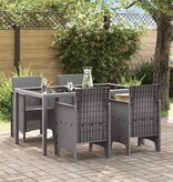 VidaXL Tuinstoel 4 pcs Lichtgrijs 53 x 49 x 85 cm PP