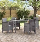 VidaXL Tuinstoel 4 pcs Lichtgrijs 53 x 49 x 85 cm PP