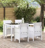 VidaXL Tuinstoel 4 pcs Wit 53 x 49 x 85 cm PP