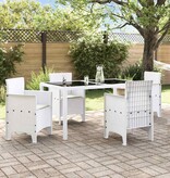 VidaXL Tuinstoel 4 pcs Wit 53 x 49 x 85 cm PP