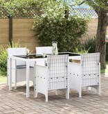 VidaXL Tuinstoel 4 pcs Wit 53 x 49 x 85 cm PP