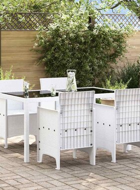 VidaXL Tuinstoel 4 pcs Wit 53 x 49 x 85 cm PP