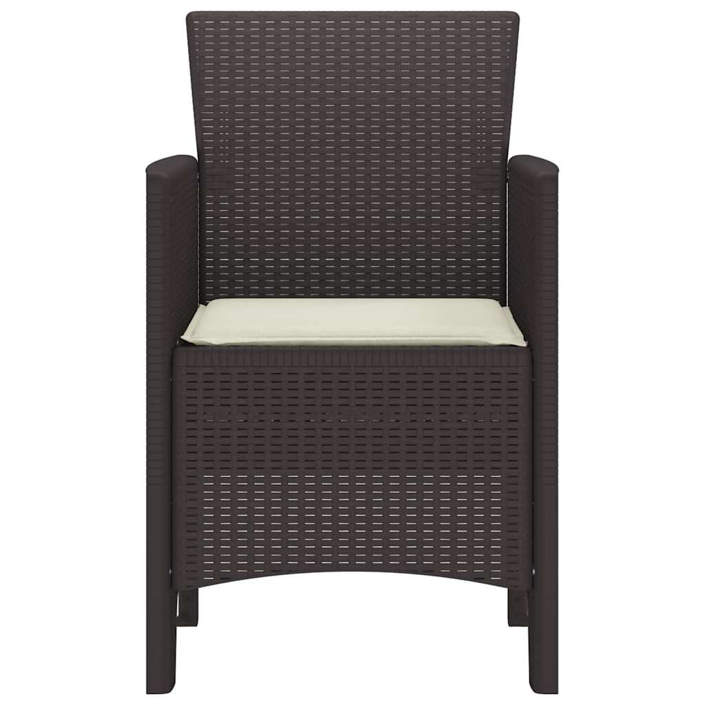 VidaXL Tuinstoel 4 pcs Bruin 53 x 49 x 85 cm PP