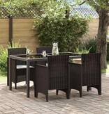 VidaXL Tuinstoel 4 pcs Bruin 53 x 49 x 85 cm PP