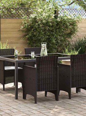 VidaXL Tuinstoel 4 pcs Bruin 53 x 49 x 85 cm PP