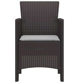 VidaXL Tuinstoel 4 pcs Bruin 53 x 49 x 85 cm PP