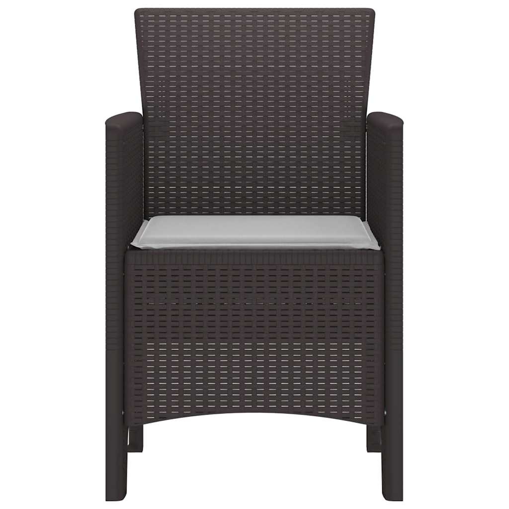 VidaXL Tuinstoel 4 pcs Bruin 53 x 49 x 85 cm PP