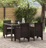 VidaXL Tuinstoel 4 pcs Bruin 53 x 49 x 85 cm PP