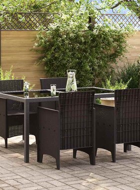 VidaXL Tuinstoel 4 pcs Bruin 53 x 49 x 85 cm PP