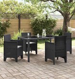 VidaXL Tuinstoel 4 pcs Antraciet 53 x 49 x 85 cm PP