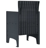 VidaXL Tuinstoel 4 pcs Antraciet 53 x 49 x 85 cm PP