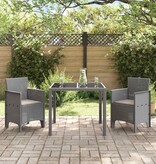 VidaXL Tuinstoel 2 pcs Lichtgrijs 53 x 49 x 85 cm PP