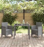 VidaXL Tuinstoel 2 pcs Lichtgrijs 53 x 49 x 85 cm PP