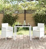 VidaXL Tuinstoel 2 pcs Wit 53 x 49 x 85 cm PP